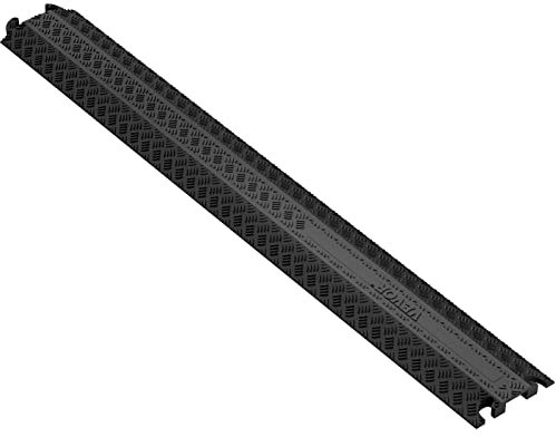 VEVOR Passacavo in TPR per Protezione dei Cavi Tubi a Pavimento Misura di Canale 4x1,3cm, Rampa Passacavo Modulare TPR a Pavimento per Cavi Impermeabile Carico 907kg, Rampa Stradale Portatile 1,4kg