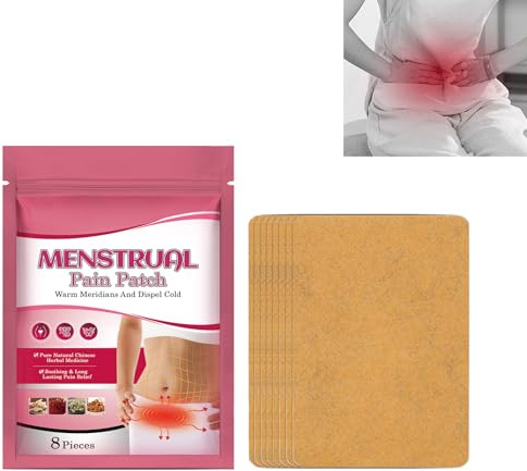 Grgowe 8PC Cerotti Sollievo Dolore Mestruale,Cerotti Termici Mestruali,Cerotti Per Dolori Mestruali Dolori Mestruali Patch,Cerotti Per Alleviare Il Ciclo Mestruale,Per Alleviare i Crampi Mestruali