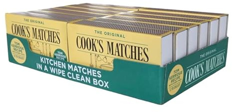 Cook's Original Safety Matches Full Case (Pack of 12 x Box) Multipack Bulk Approx 2640 Matchsticks Kitchen Safety Matches for BBQ, Fireplace, Camping & Candles