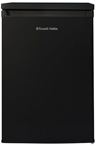 Russell Hobbs Under Counter Larder Fridge 127 Litre with Adjustable Thermostat & Feet, 3 Removable Shelves, Internal LED Light, Reversible Door, Black, 2 Year Guarantee RH85UCLF552E1B