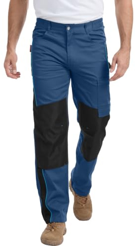 WORK IDEA Herren Stretch-Arbeitshose mit zahlreichen Taschen und Werkzeugtaschen