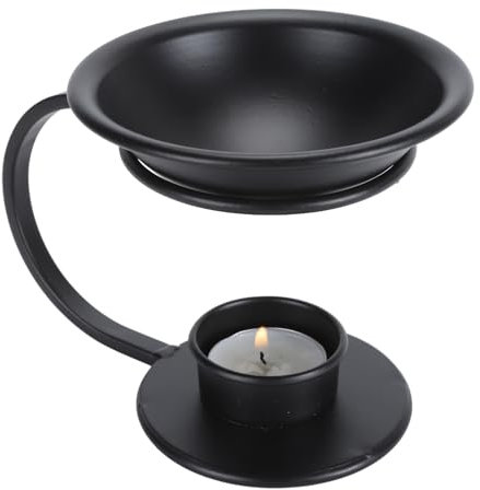 Aromadiffusor für ätherische Öle, Metall-Ölbrenner, Wachswärmer, Unterstützt Trockenes Brennen, Dekorativer Teelichthalter, Ölbrenner, Yoga, Spa, Zuhause, Schlafzimmer,