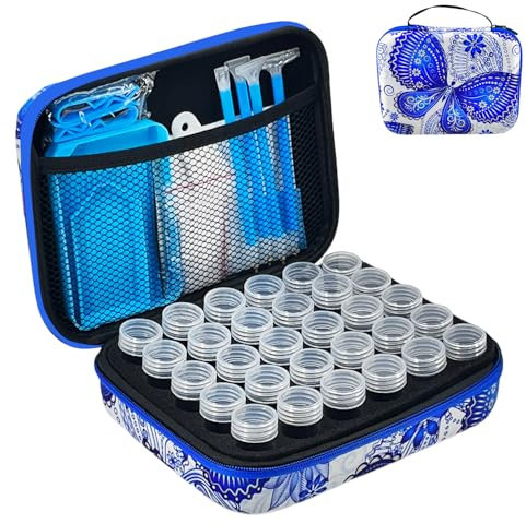 LIRUNQIU Diamond Painting Zubehör Boxen, 30 Stück Diamant Painting Aufbewahrungsbox Kits für Diamond Painting Bilder Samen Schmuck Strass Perlen DIY Handwerk