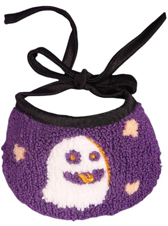 Halloween hundhalsduk, hundhalsduk för medelstora hundar – spökhundnäsdukar, husdjur-halloween-bandana | mjuk halloween-husdjur-haklapp, hundbandana-halsband för dagliga promenader,