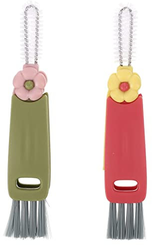 PLAFOPE 2pièces Brosse De Nettoyage Pour Biberon Avec Long Manche Nettoyeur De Tasse Portable Et Brosse à Fissures