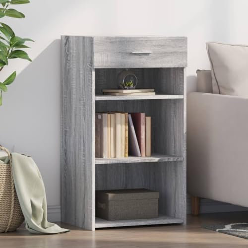Somanki Sideboard Grau Sonoma 50x42,5x93 cm Holzwerkstoff, Kommode Schlafzimmer, Kommoden & Sideboards, Wohnzimmerschrank, Flur Kommode, Zimmer Möbel - 846332