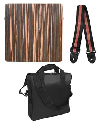 perfeclan Tragbare Cajon-Trommel, leicht zu tragen, Reise-Cajon-Trommel, Schlaginstrument, mit verstellbarem Gurt, Reise-Holztrommel, mit Tasche