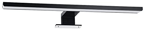 EMKE LED Spiegellampe Spiegelleuchte Bad 40cm 8W IP44 4200k Badleuchte, Spiegellampen Spiegel Badezimmerschrank, Badspiegelleuchten Badezimmer Spiegellampen für das Bad Schwarz