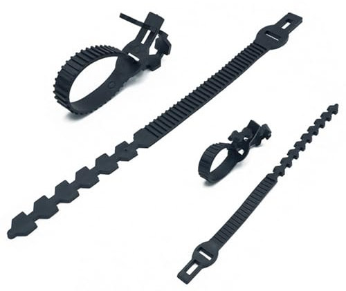 BDHI 4 correas negras de 40 cm, supersuaves, resistentes, ajustables, entrelazadas, para árboles de jardín, arbustos, rosales, soporte para plantas (Y293-4)