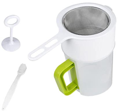 CATIEBYE Lebensmittelsieb Für Sojamilch Joghurt Mesh Siebbecher Mit Transparentem Körper Für Küche Praktisches Filterdesign Für Fruchtsaft