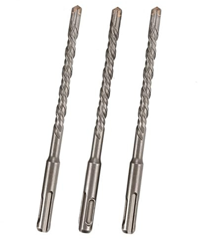 JALEVID 3tlg SDS Plus Bohrer 6mm Ø Länge 6x160mm Hammerbohrer mit 4 Hartmetall Schneiden, Betonbohrer Steinbohrer zum Bohren in Stein, Beton, Naturstein, Ziegelmauer