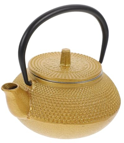 Warmhm Théière De Style Chinois Petite Bouilloire Métal Rétro Théière Traditionnelle Pour Bureau Et Salon De Thé