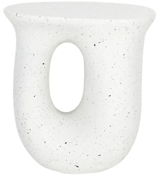 Linmeas-753 Couchtisch, U-förmiger geometrischer Dekotisch aus Beton for den Innen- und Außenbereich Mitteltisch Teetisch