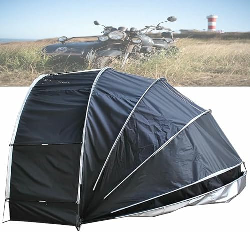VYUJHNBG Tenda da tettoia per Moto sospesa, Garage per Tenda da rimessaggio per Moto, Copertura per Moto con Guscio Semi-Spirale