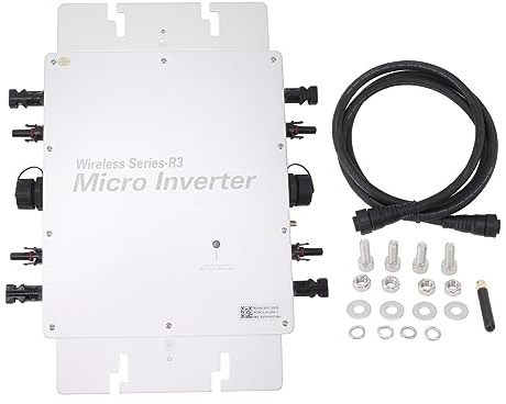 Inverter Solar Inverter Tie Inverter 2000W Convierte DC a CA para el de energía Solar al Aire Libre en la azotea en el hogar con diseño de aleación de Aluminio IP65