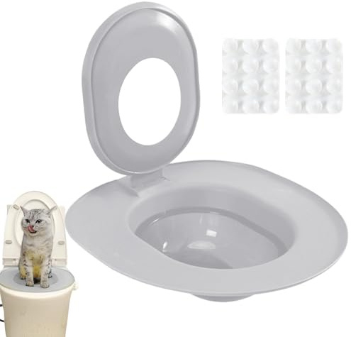 Trainer per gatti al WC con orinale rimovibile - Sedile Rimovibile per Orinatoio,per Addestrare il Gatto alla Toilette | Per Appartamento, Bagno, Seminterrato, Negozio di Animali, Interno e Casa