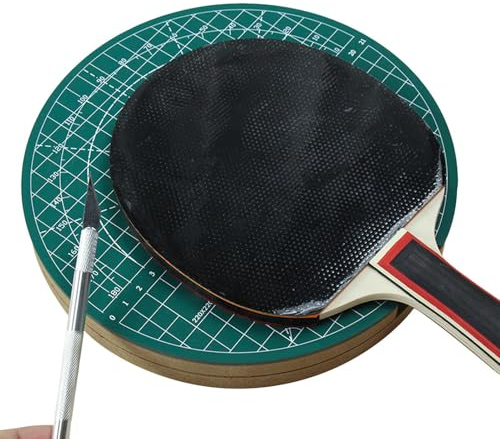 Tischtennis Belag Schneidematte | Präzisions rutschfeste Bastelhilfe - Tischtennisschläger Schneidebrett - für Erwachsene, Anfänger & Profis