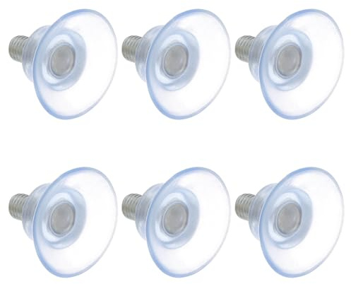 NUOBESTY Ventouses Anti-Collision en PVC Transparent Vis, 6 Pièces 8X13 CM, Fixation pour Meubles en Verre, Usage pour Bureaux et Tables