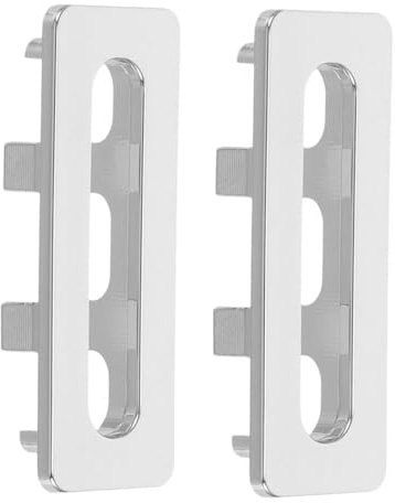Generic Plastic Basin Overflow Cover with Universal Fit, Easy Installation 2pcs Sink Overflow Hole Cover Rectangle Trim Ring for Bathroom and Kitchen