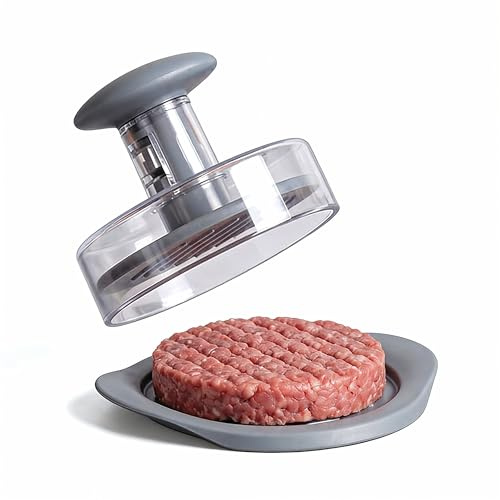 Crystals Burger Press Non Stick Meat Patty Hamburger Maker – Round Burger Mold for BBQ, Baking, Stuffed Burgers, Beef Patties, BBQ Grill Cooking, Kitchen Accessories & Home Use