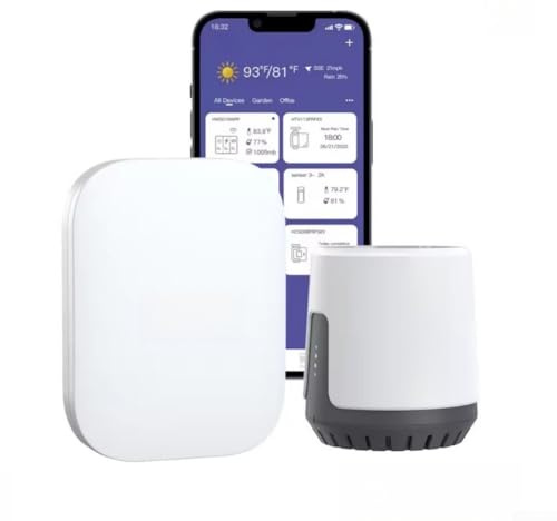 WiFi-regnmätare, trådlös digital smart regnsensor för RAINPOINT, realtidsövervakning via HomGar-appen, frostsäker utomhusväderstation, vit(B)