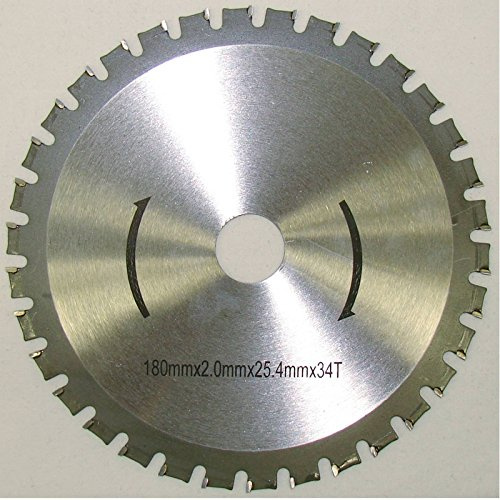 HM Kreissägeblatt 180 x 25,4 mm 34Z Universal für Metall und Kunststoff, hartmetallbestücktes Sägeblatt für viele unterschiedliche Anwendungen