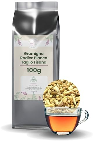 BRESEGHELLO - Gramigna Radice Bianca Taglio Tisana 100 g - 100% Naturale - Diuretica, Depurativa e Decongestionante