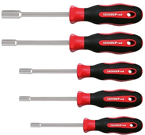 GEDOREred R38502005 2K-Steckschlüsselsatz 6-13 mm 5-teilig | R38502005, Steckschlüsselsatz