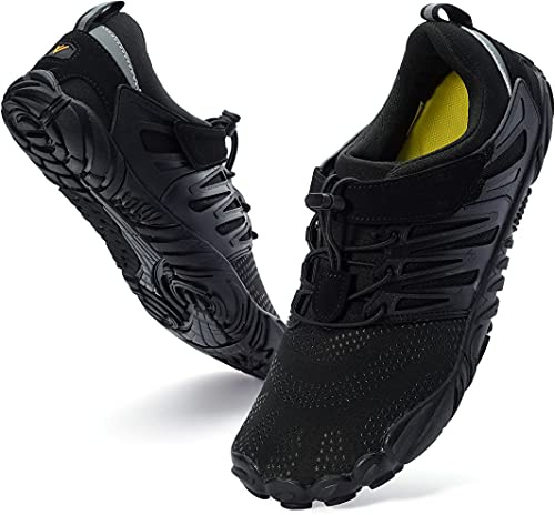 WHITIN Women's Minimalist Barefoot Trail Running Shoes | Wide Toe Box Size 8.5 Black 39