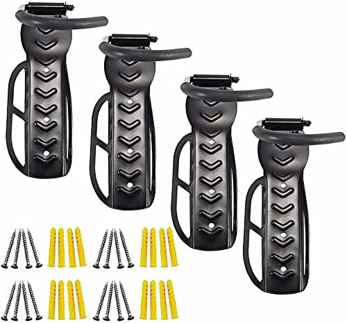 Accessotech 4x Steel Bike Rack Stand Storage Wall Mounted Hook Hanger Bicycle Holder Hanging