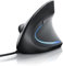 CSL - Mouse Verticale USB per Windows Linux e Mac, 6 Tasti, 3 Velocitá del puntatore selezionabili con Pulsante, 1000 a 1600dpi, Ottico Liscio al Tatto Mouse per Tunnel Carpale - Windows 8 8.1 10 11