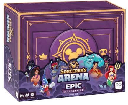 The OP USAopoly - Disney Sorcerers Arena: Epic Alliances Core Set - Strategie-Brettspiel mit Disney- und Pixar-Figuren - Ab 13 Jahren - Für 2 bis 4 Spieler - Englisch