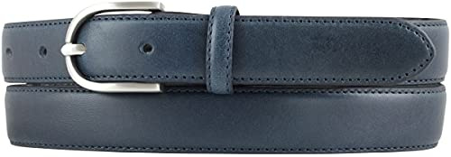 BELTINGER Damen-Gürtel aus Vollrindleder 2,5 cm | Schmaler Gürtel für Damen 25mm | Bombierter Ledergürtel