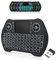 2.4GHz Mini Wireless Keyboard Remote Control with Touchpad Mouse Combo, 7-colors Backlit Rechargeable Portable Keyboard for Android TV Box, Smart TV, PC, Windows, HTPC, Laptop Wireless Mini Keyboards