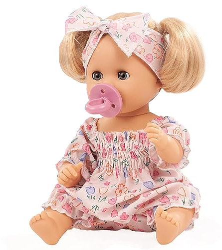 Götz 2353252 Sleepy Aquini BliBlaBlume - 33 cm große Badepuppe mit blauen Schlafaugen, Blonde Haare in 4-teiligem Set - Babypuppe ab 3 Jahren