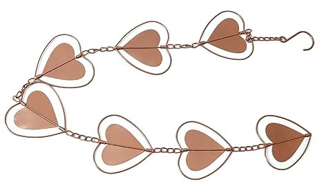 Regenkette, Hakeninstallation, Herzform, Windspiel, Entwässerungsfunktion für Terrasse für Dachrinnen