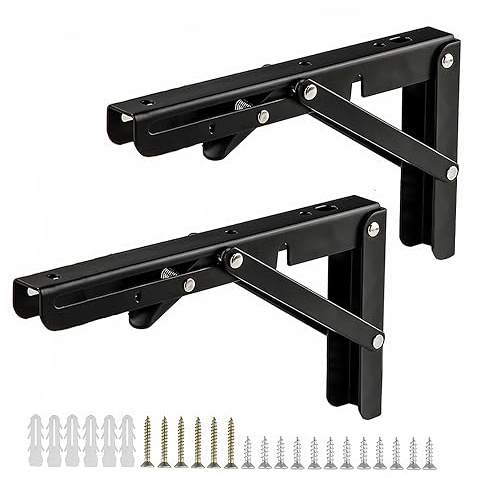 Schwerlastträger Regalträger Klappbare 14 Zoll, 2Stk klappbare Regalwinkel Hochleistungsregale Klammer Wandfaltbares Regalhalterung, Belastung: 55kg /120lbs