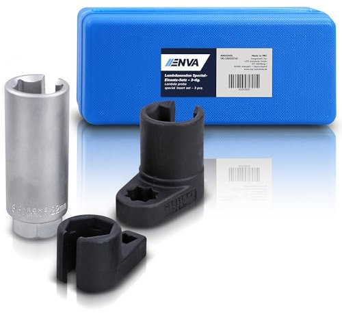 ENVA Sondes lambda Jeu de 3 douilles 10-12,5 mm 3/8 et 1/2 Kit pratique pour capteurs de température filaires et plus encore