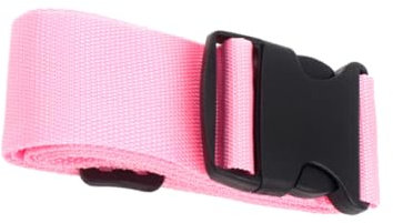 yuwqqoajv Bleiben Sie organisiert und sicher mit verstellbaren Gepäckgurten. Gepäckanhänger mit Adressetikett. Nylon Koffer Gepäckgurte, Rosa