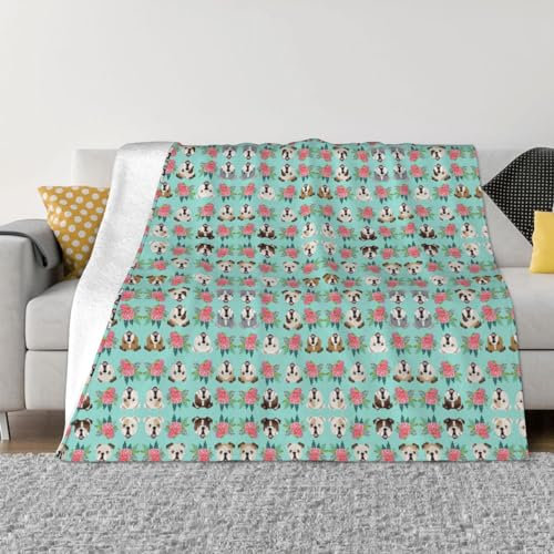 Flanelldecke für Hunde, mehrere Größen (horizontaler Stil), Plüsch-Sofa-Decke, Schal, Camping, Reisedecke