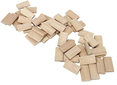 50 Pezzi Domino Tenone Tappo per Tassello in Legno di Faggio 8x40mm Tenoni Sciolti in Legno di Faggio Tenoni in Legno Accessorio per la Lavorazione del Legno per Cuciture di