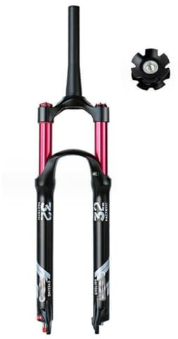 ZECHAO 26/27,5/29 Zoll MTB-Fahrradfedergabel,Aluminiumlegierung 130mm Federweg Schnellspanner Scheibenbremse Stoßdämpfer Federgabel 1-1/2 Zoll (Color : Tapered Manual Lock, Size : 27.5inch)