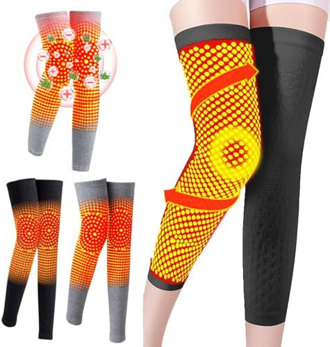 Eeiiey Radiofrequency Herbal Thermal Knee Support - Mugwort Tourmaline Acupressure Self-Heating Shaping Knee Pads,Athletic Knee Brace,Self-Heating Knee Pads for Men and Women (Black, M)