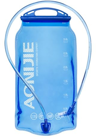 Azarxis 1L 1,5L 2L 3L Sacca d’Acqua per Zaino Sacca Idrica con Tubo Borraccia Morbida Idratazione per Bici MTB Trail Corsa (PEVA - 3 L)