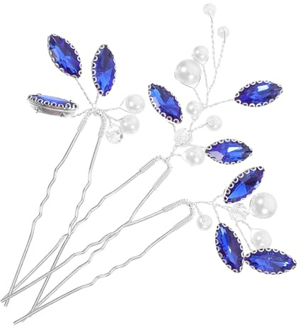 Healeved Strass Haargabel Damen 11.5 Zoll Haarstab Mit Zartem Design Für Hochzeit Festliche Anlässe Eleganter Haarschmuck Haarnadel Stilvoller Haarstab
