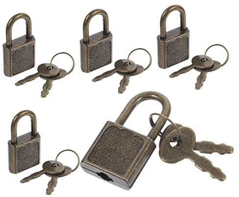 TOYANDONA 5sets Small Padlocks Latch Locks Lock and Key Toys for Boys and Girls Pirate Chest