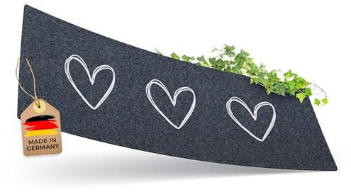 ElbFuchs Schuhparkplatz Fußmatte 100x35cm Grau 3 Herze I Waschbar & rutschfest, Hochwertige Schuhmatte für Innen- und Außenbereich I Ideal als Schuhablage & Schmutzfangmatte für Flur und Eingang
