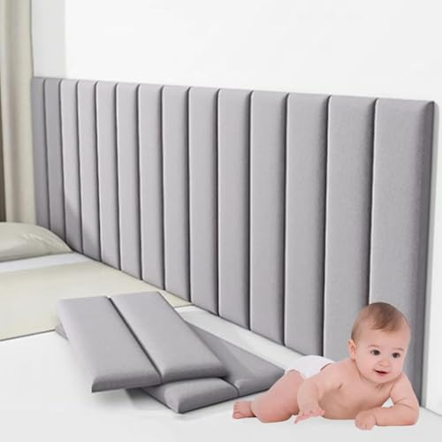 WWERTYY Acolchado de Pared Grueso para Sala de Juegos, Dormitorio y Tatami, Paneles de Pared tapizados Acolchados para niños, cojín de Pared de cabecera de Franela Suave, Autoadhesivo para