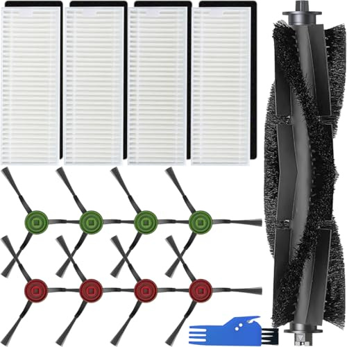 EATBALE Accessories Kit for Lubluelu SL60D SG60 SL61 Robot Vacuum Cleaners Included 1 x Main Brush, 4 x Hepa Filters, 8 x Side Brushes, Roller Brush Edge Brush Vacuum Filter Replacement Parts