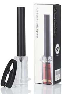 Juego de abridor de botellas con bomba de presión de aire para vino, sacacorchos simple sacacorchos, sacacorchos eficiente, herramienta fácil de atornillar, regalo perfecto para los amantes del vino